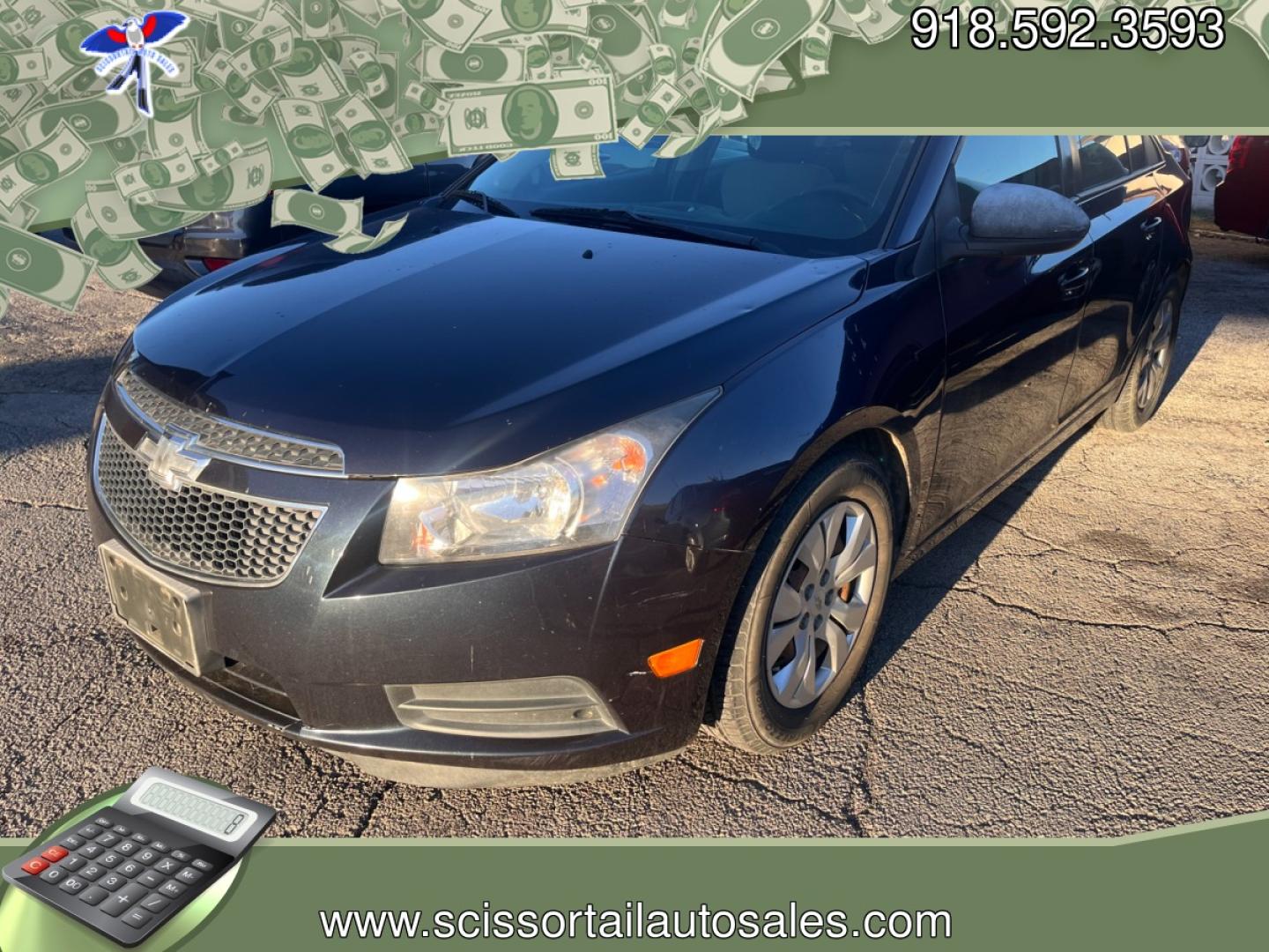 2014 BLUE CHEVROLET CRUZE 1LS LS Auto (1G1PA5SH9E7) with an 1.8L L4 DOHC 16V FFV engine, 6-Speed Automatic transmission, located at 8101 E. Skelly Dr., Tulsa, OK, 74129, (918) 592-3593, 36.121891, -95.888802 - Photo#0